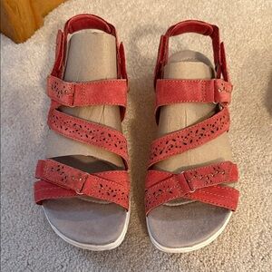 Earth Origins Red Strappy Sandals